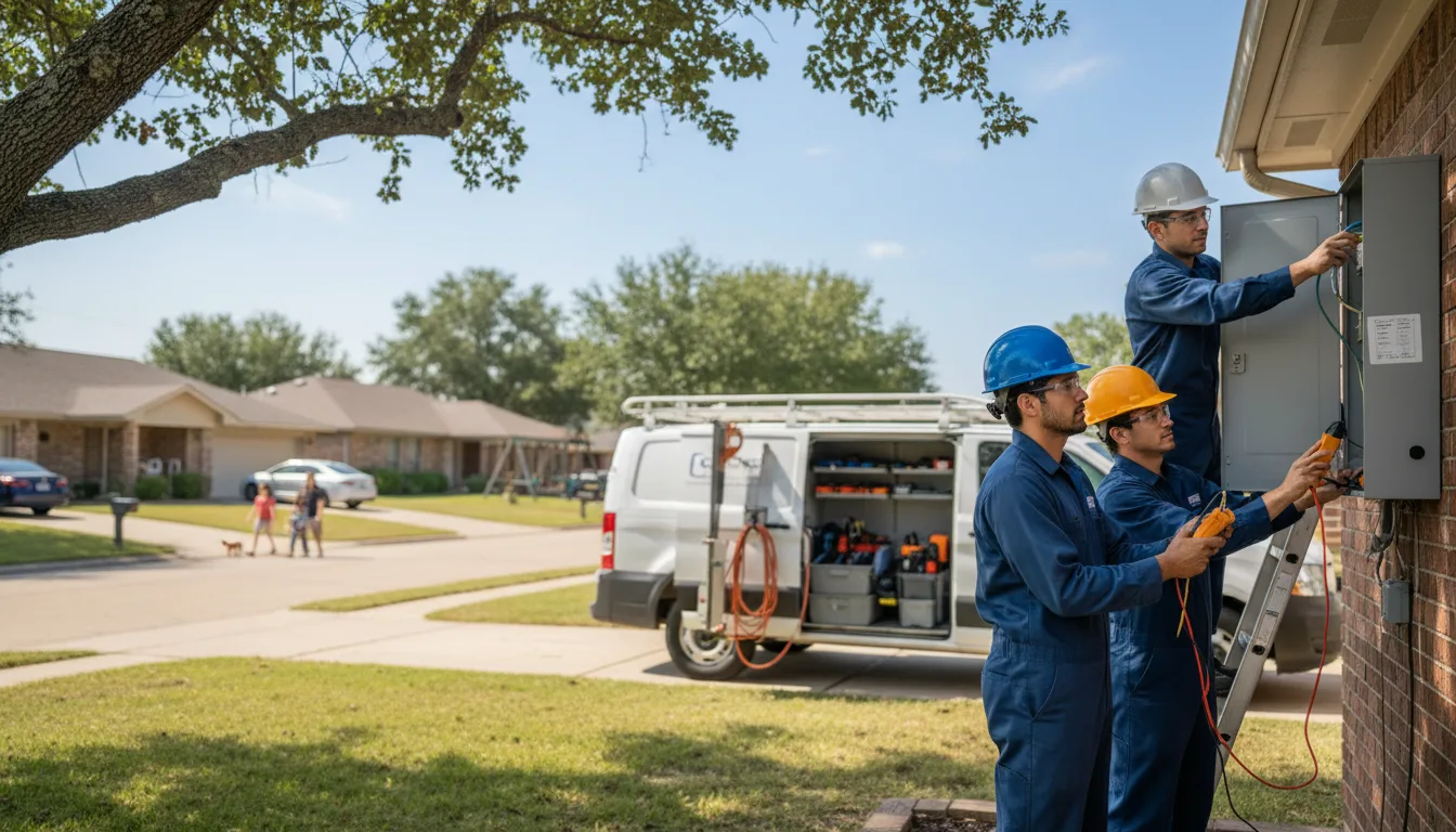 Certified electrician providing emergency electrical services in Eola, TX